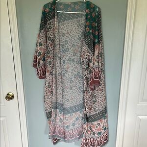 Floral Patterned Kimono